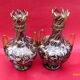 Paire de vases émaillés vers 1900