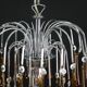 The Amber Crown, Murano Chandelier Amber and Crystal Drops, 1970s