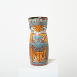 Rare glazed ceramic vase signed Accolay Maya collection around 1950