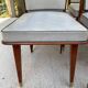 8 chaises scandinaves style italien 1950 bois et cuir blanc