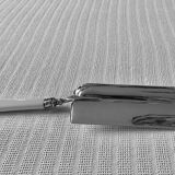 Old silver metal crumb tray