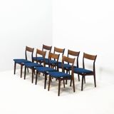 H.P. Hansen Møbelindustri set of eight rosewood dining chairs