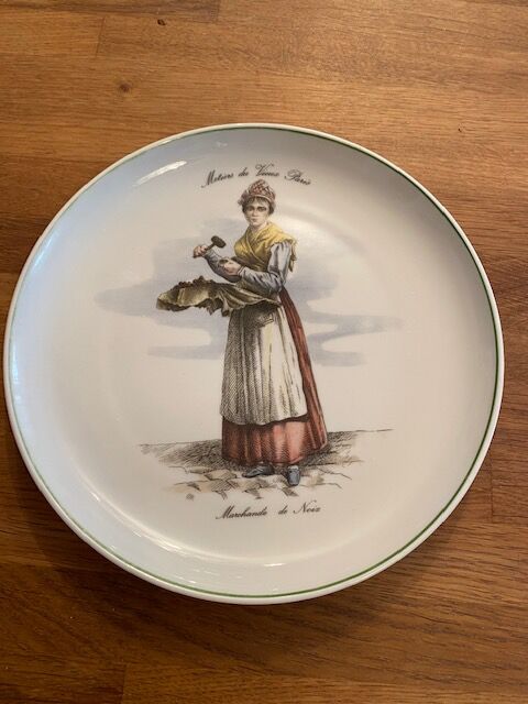 5 Dessert plates "The trades of Old Paris"