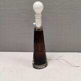 Table lamp by Carl Fagerlund for Orrefors Glassworks Sweden 1960s in translucent and deep red glass.