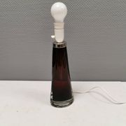 Table lamp by Carl Fagerlund for Orrefors Glassworks Sweden 1960s in translucent and deep red glass.