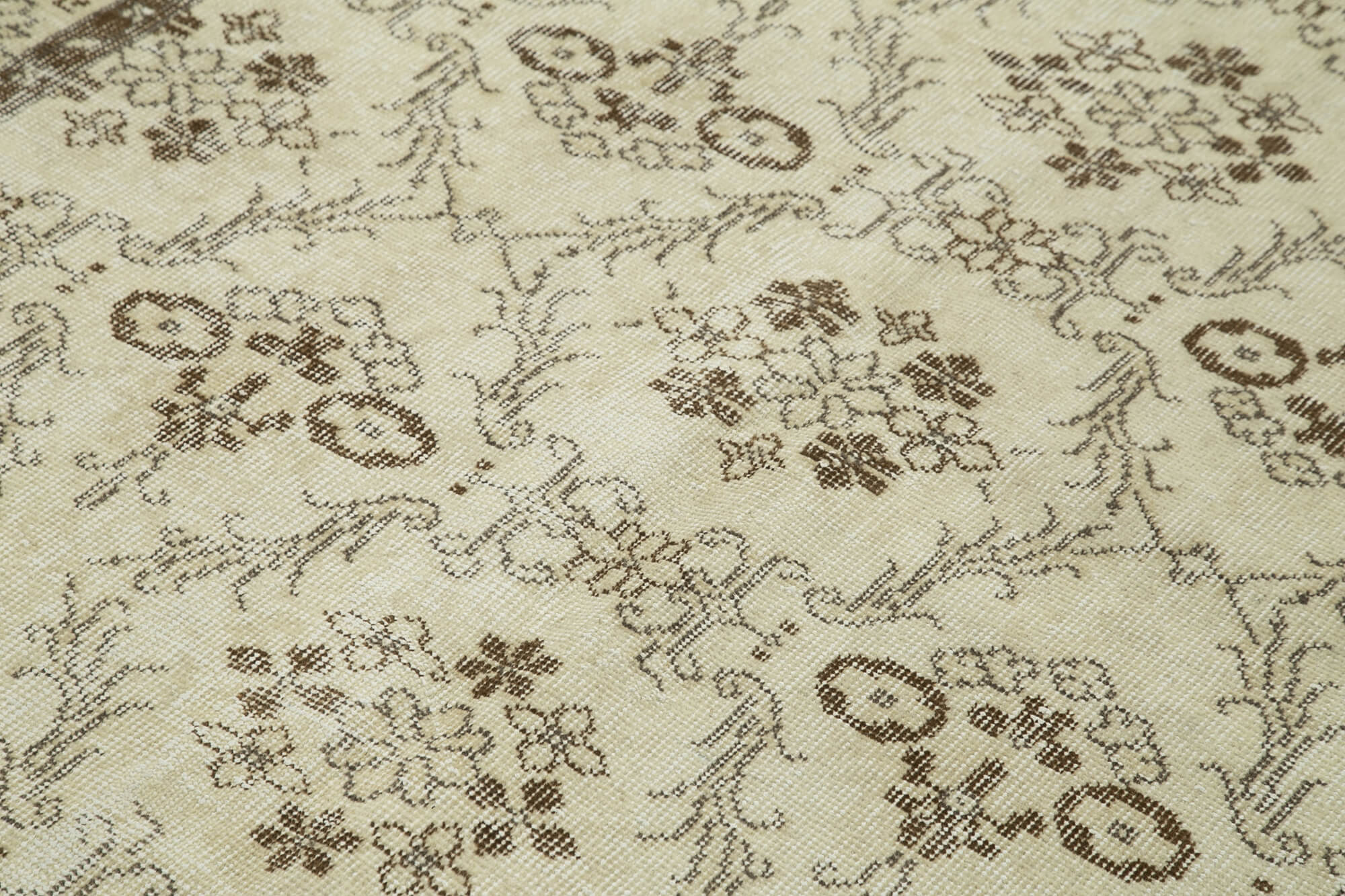 Tapis beige oriental fait à la main 163 cm x 278 cm
