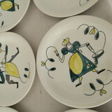 6 Assorted Stavanger Flint Norway plates 1950-60 Scandinavian.