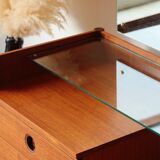 Wrighton Teak Dressing Table - Vintage 1960s - Hexagonal Base