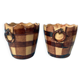 Duo de cache-pots vintage