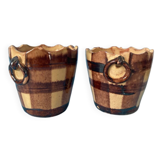 Duo de cache-pots vintage