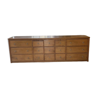 Meuble de métier chêne doré XXL années 50