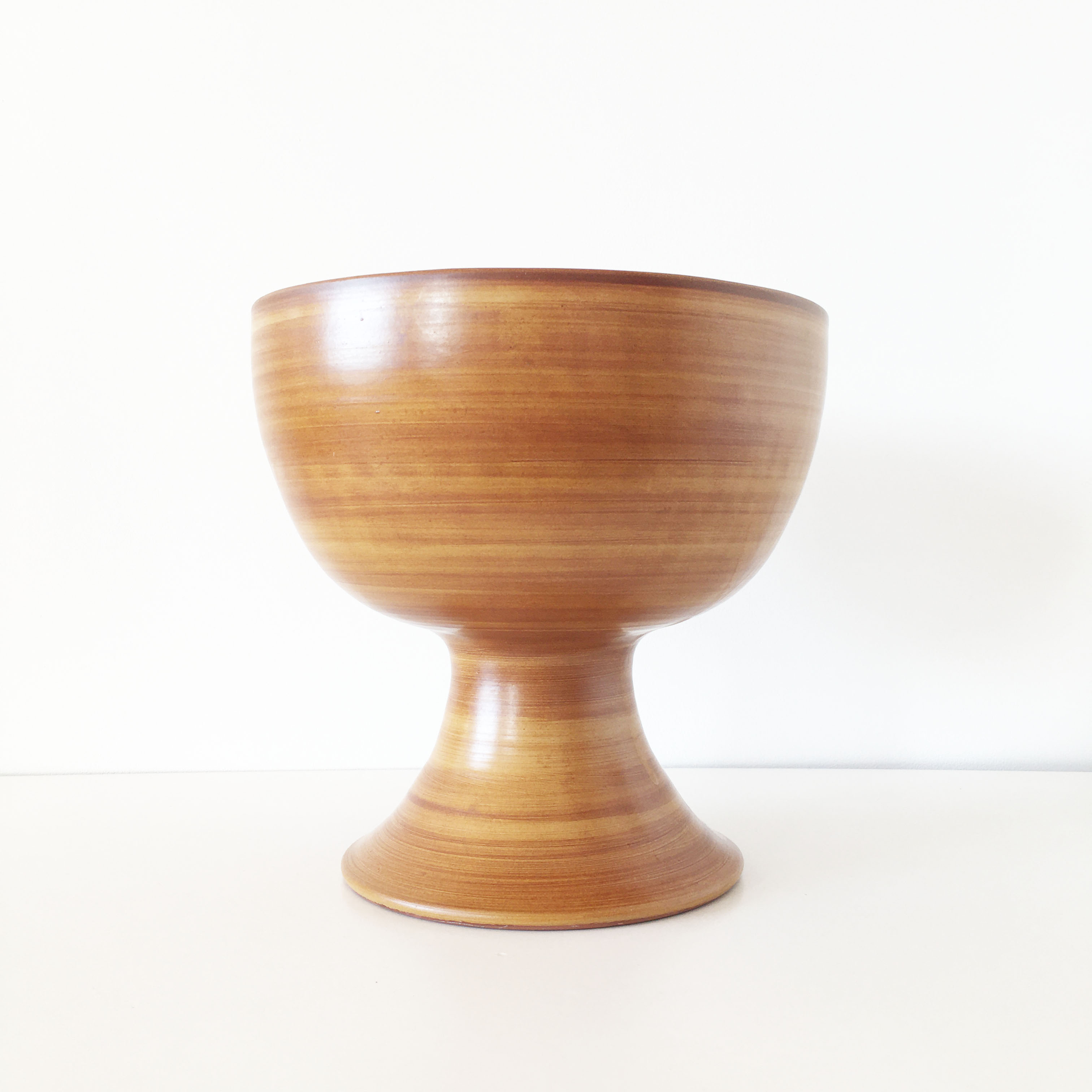 Ceramic cup imitation wood 1970