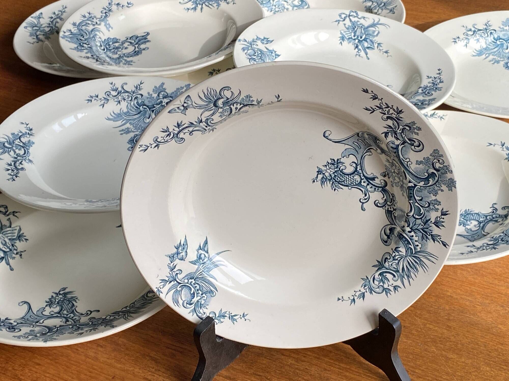 10 deep plates BFK Terre de Fer Regent model - perfect condition