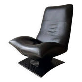 Artifort Wave F773 armchair black leather Peter van der Ham 1985