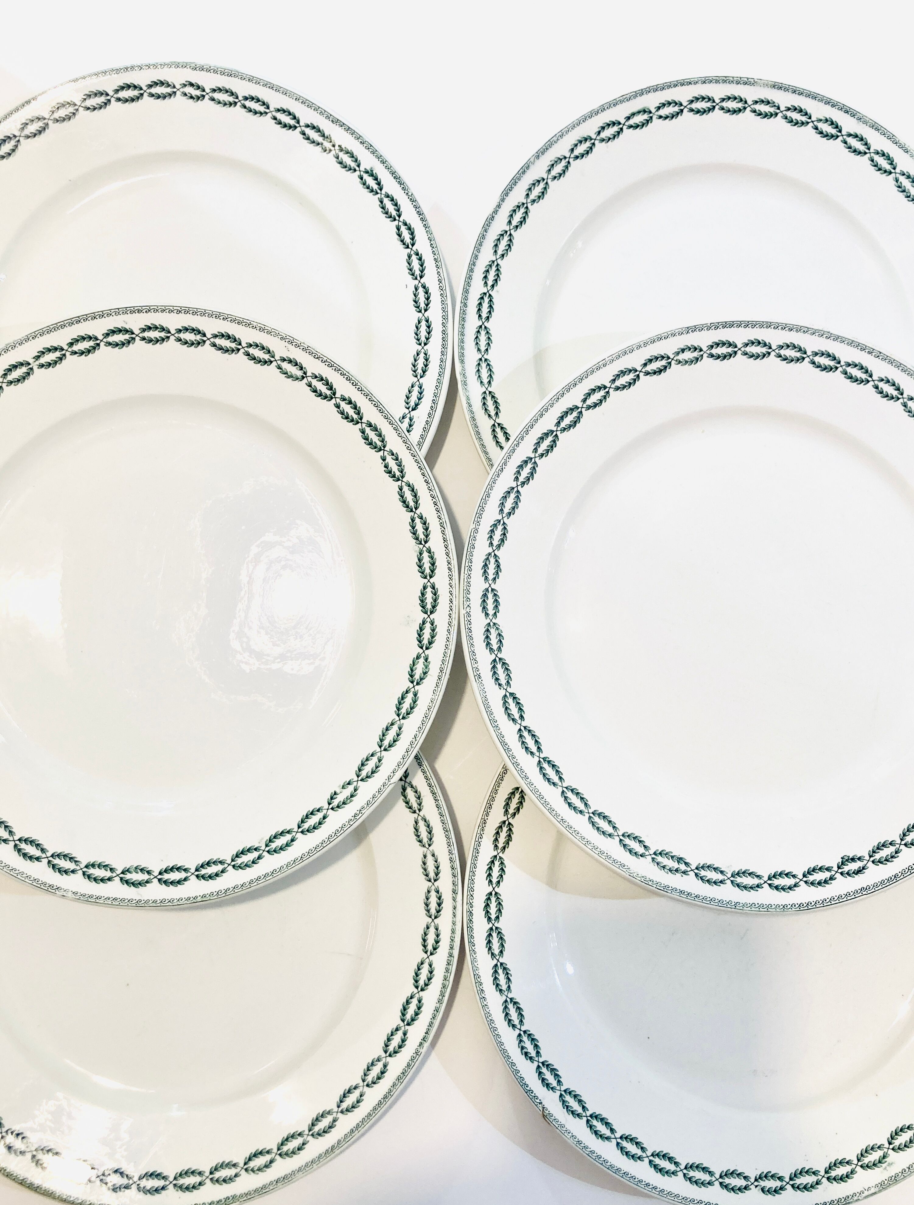 6 plates Sarreguemines Nobilis decoration crown