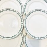 6 plates Sarreguemines Nobilis decoration crown