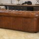 Brown leather Chesterfield sofa
