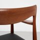 Chaise danoise vintage avec accoudoirs en teck et skaï neuf par Arne Vodder pour Vamo 1960