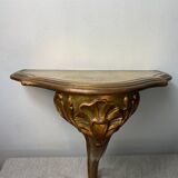 Baroque style gilded wall console