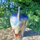 Ceramic vase with equestrian motif