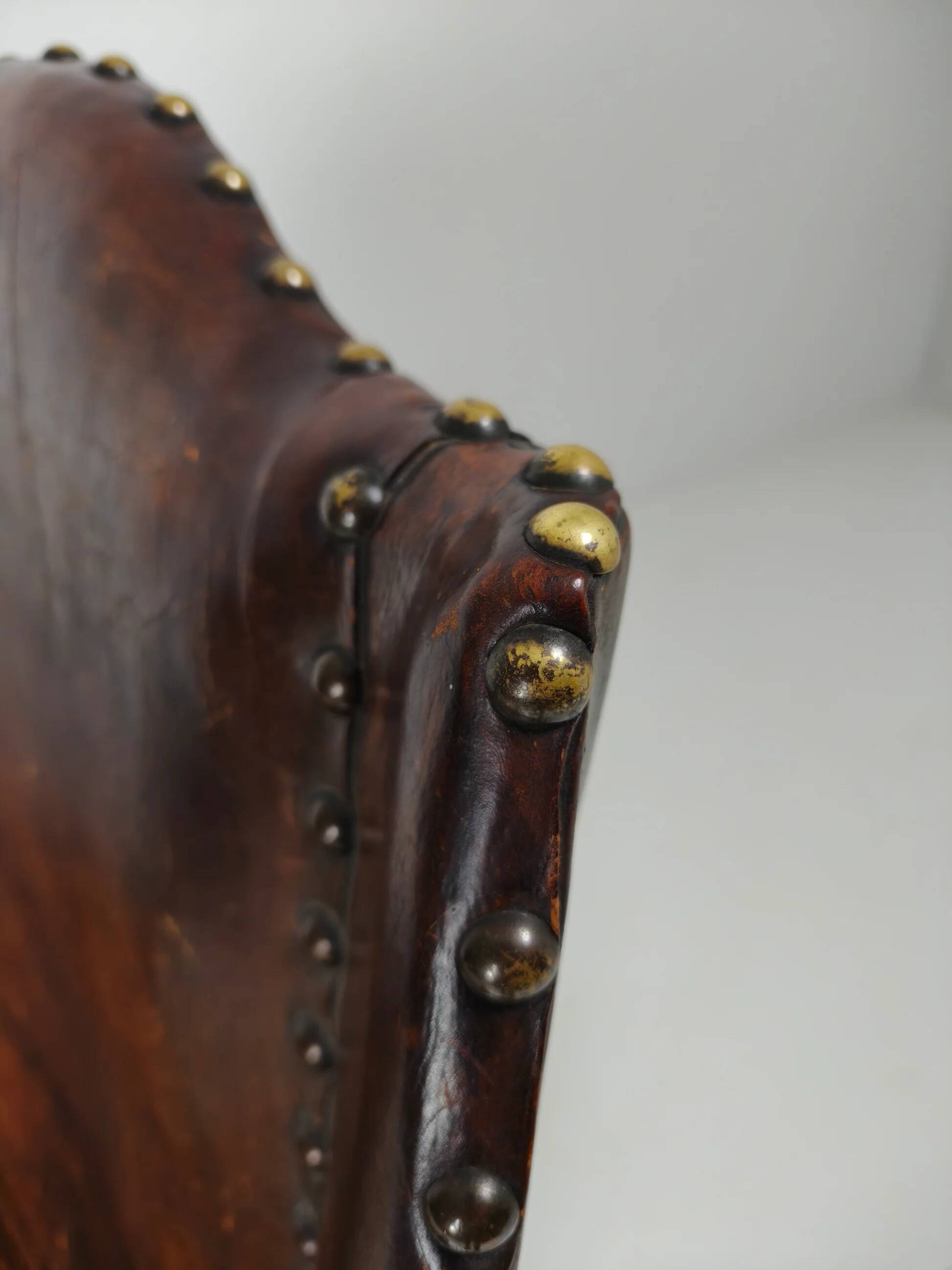 Antique leather armchair, England circa 1800