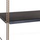 2 wall shelves string in gold and black metal with twist year 60