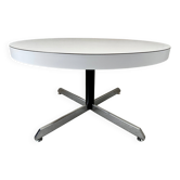 Table basse en formica blanche vintage