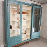 Blue vintage bookcase