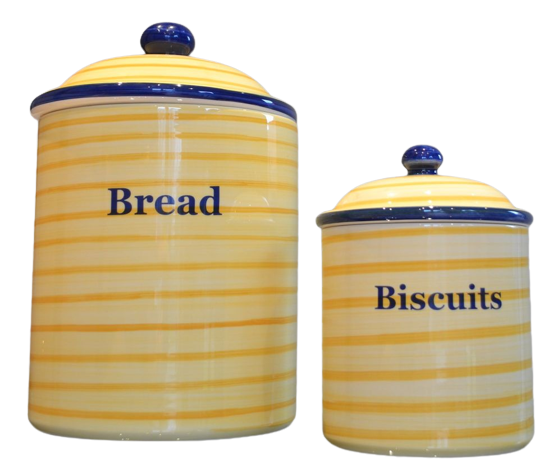 two large ceramic pots