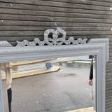 Classic mirror in gray painted wood
