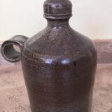 Old liquor service in sandstone, carafe and 5 glasses