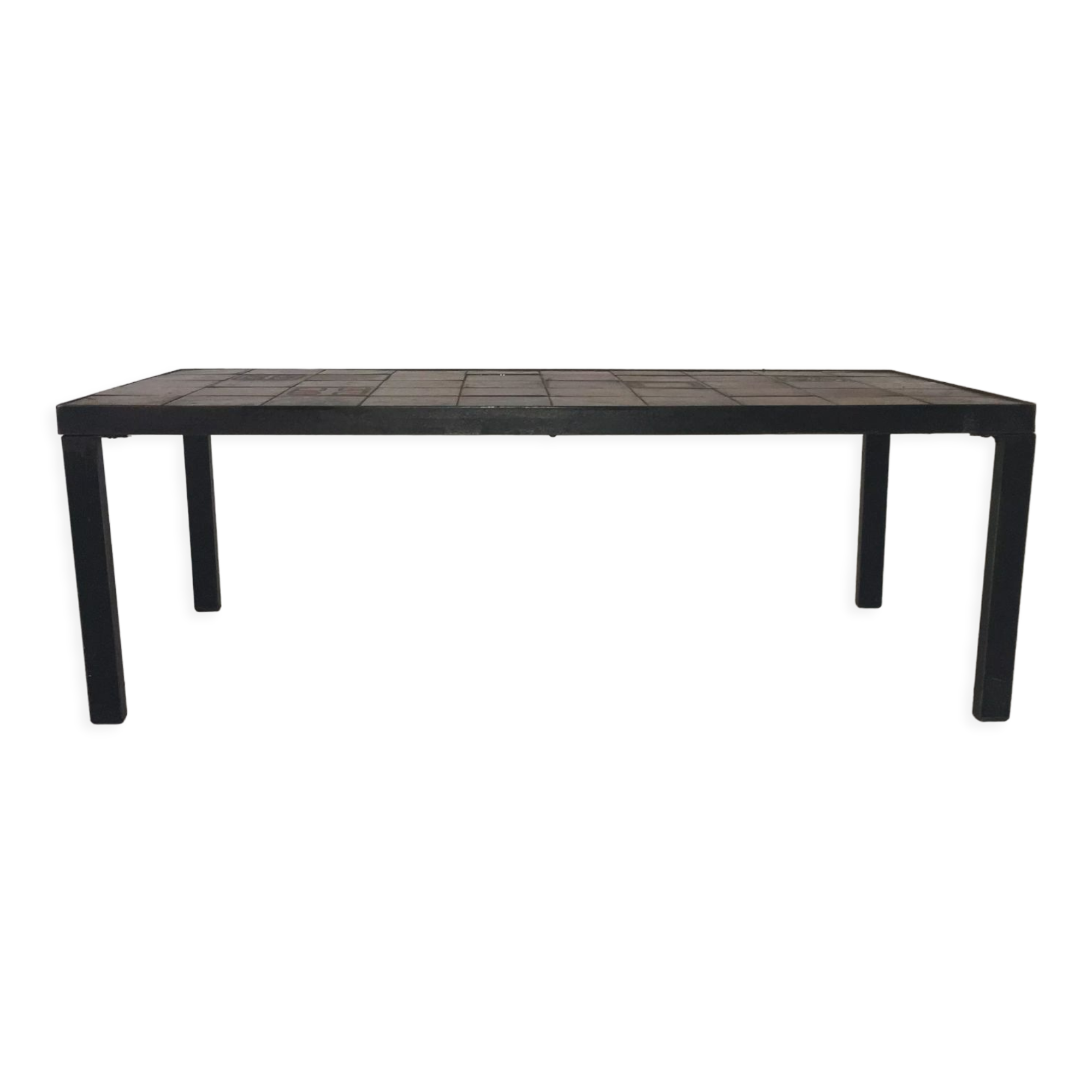 Table basse rectangulaire céramique et metal