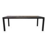 Rectangular ceramic and metal coffee table