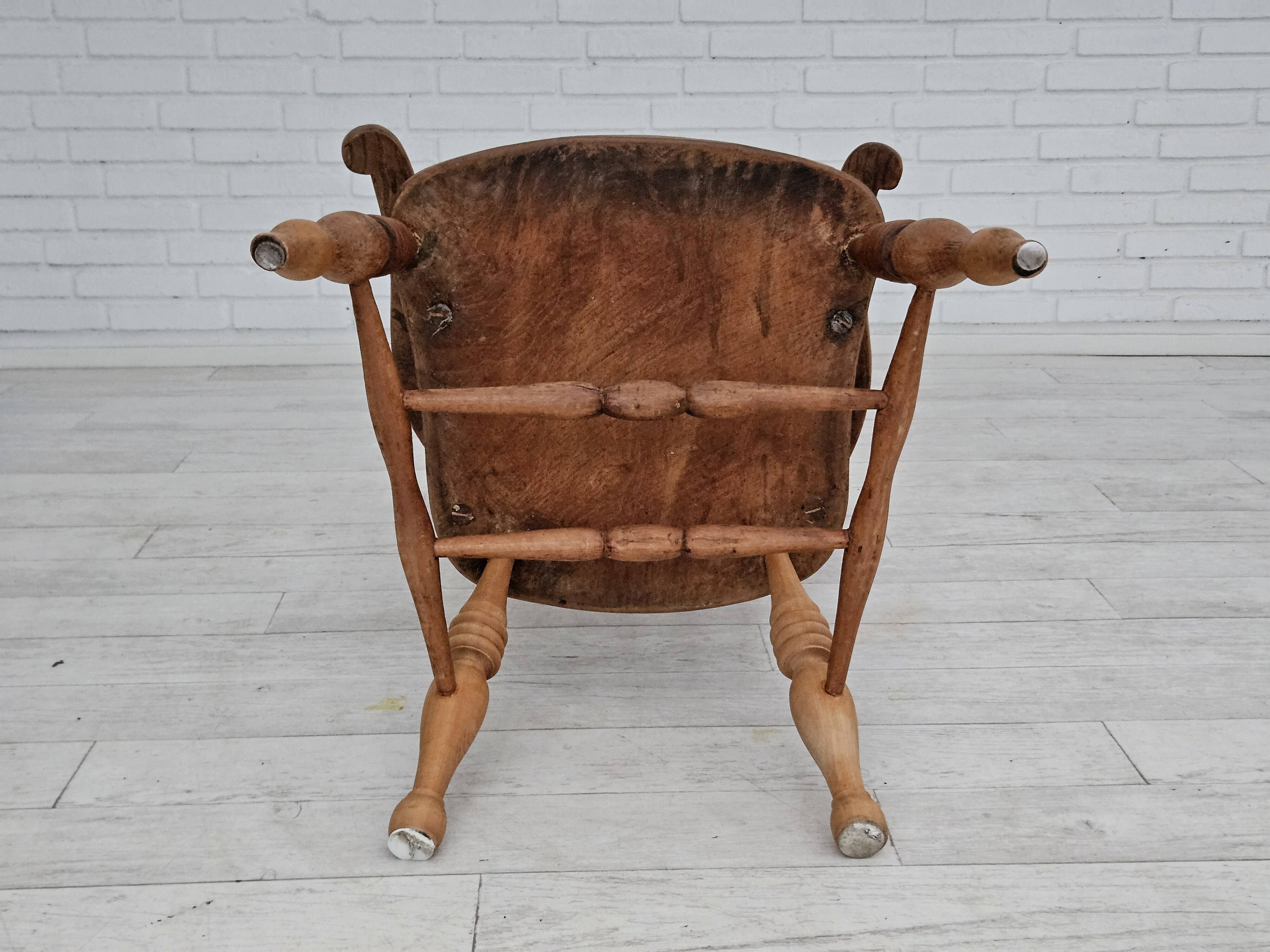 1950s, Scandinavian design, wood armchair, ash wood, oak wood.