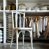 Chaise bistrot en hêtre blanc