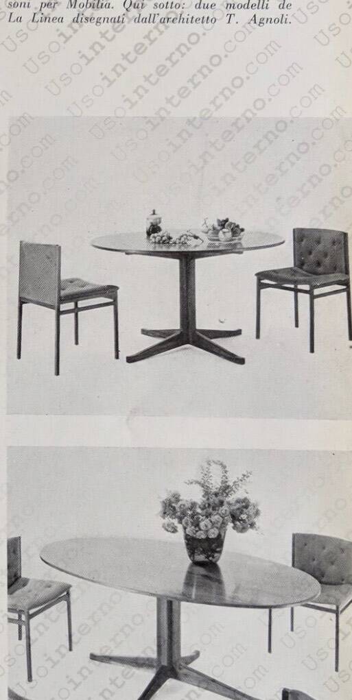 Italian Dining chair set by Tito Agnoli