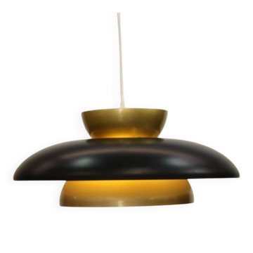 Rare black and golden colored Danish Pendant Lamp - Fog and Morup  - Denmar