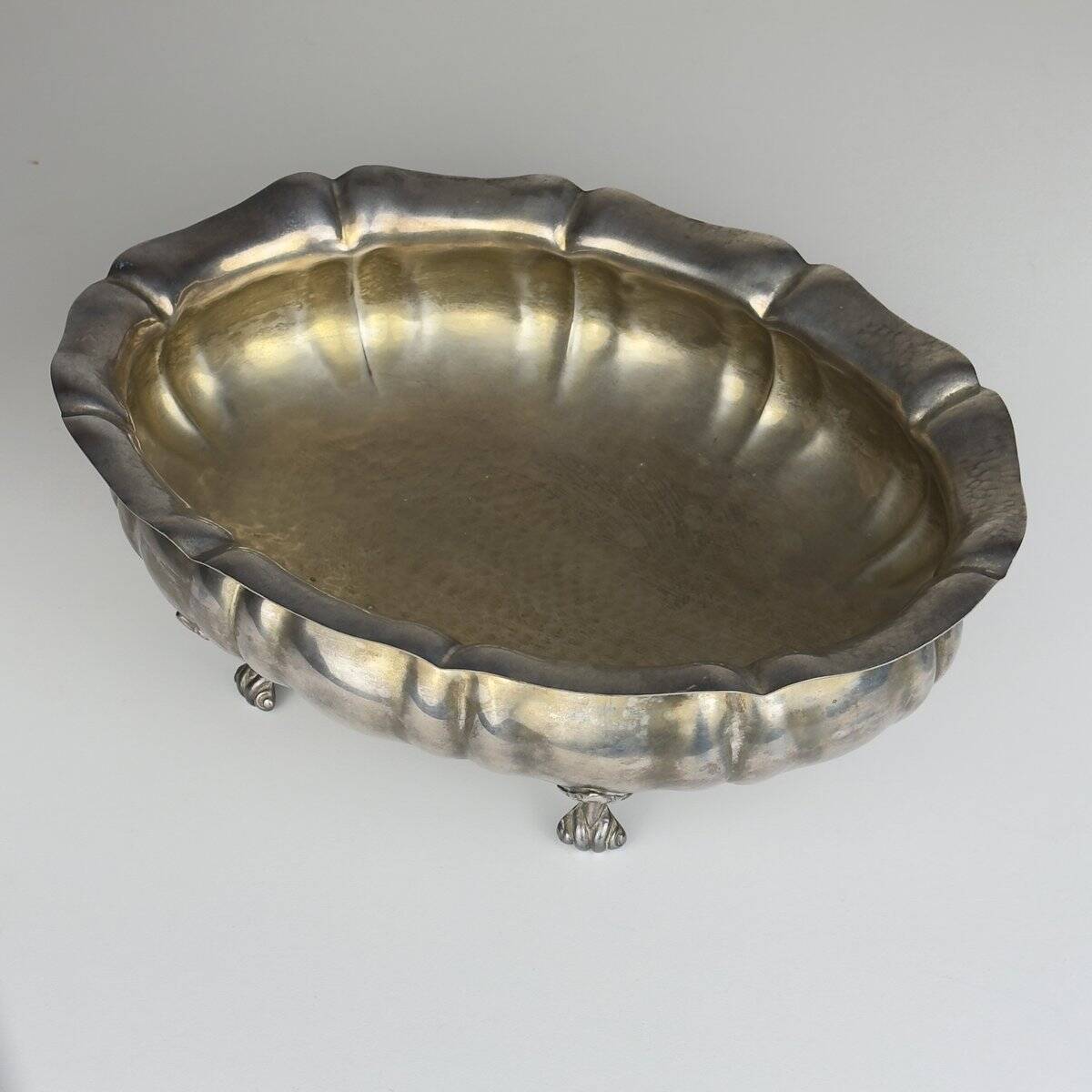Vintage silver-plated bread basket, Italy, 1950s