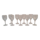 9 Verres à Pied Vintage Épi de Blé Ciselé