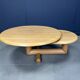 Two tier wooden pivoting top coffee table by roche Bobois, 1980s