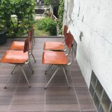 Lot 4 chaises « Result » par Friso Kramer pour Ahrend de Cirkel années 1970/1973