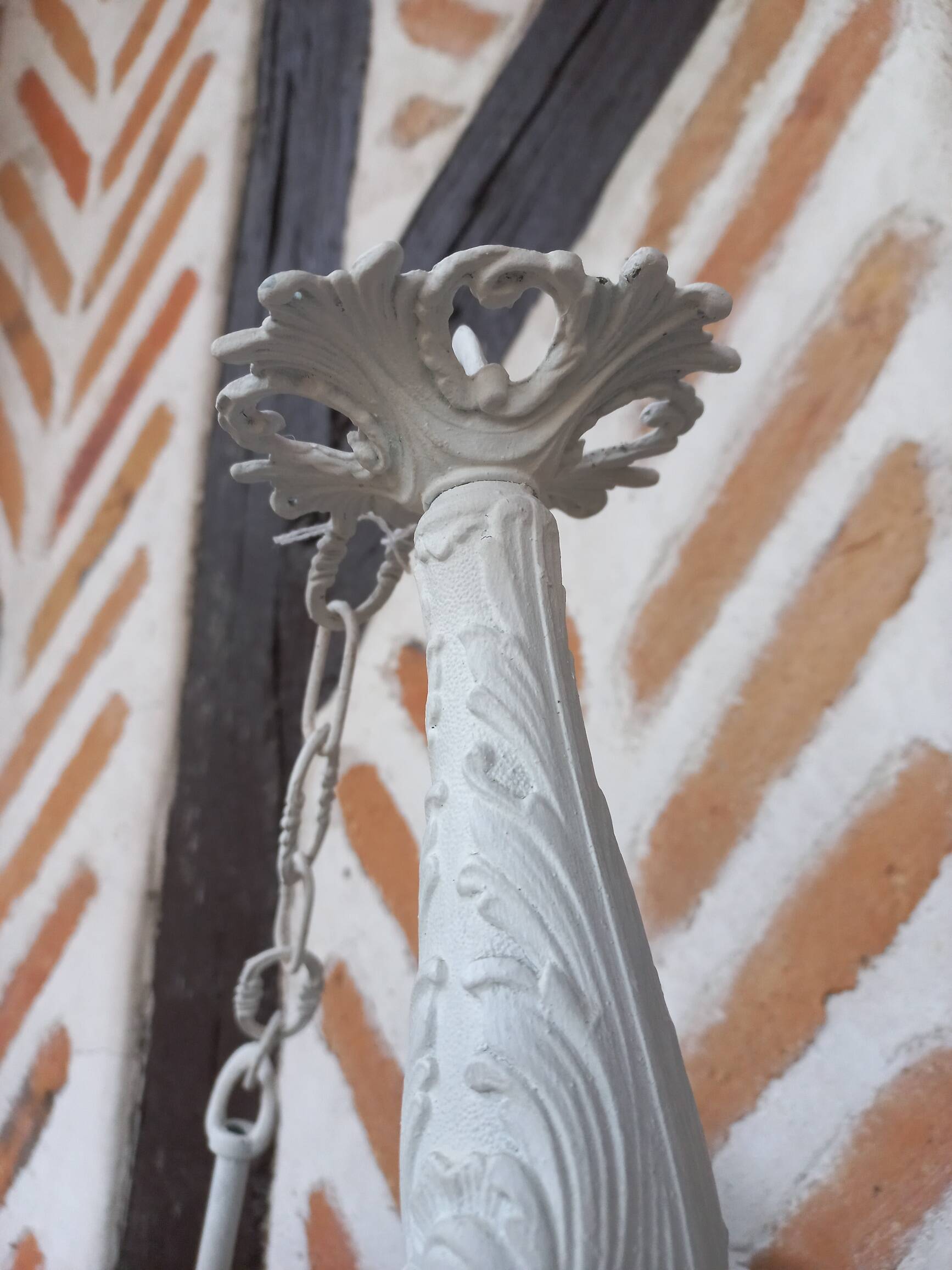 Lustre bougeoir pampilles