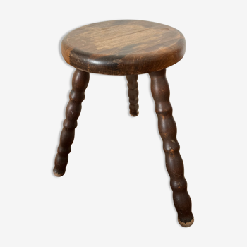 Wooden tripod stool