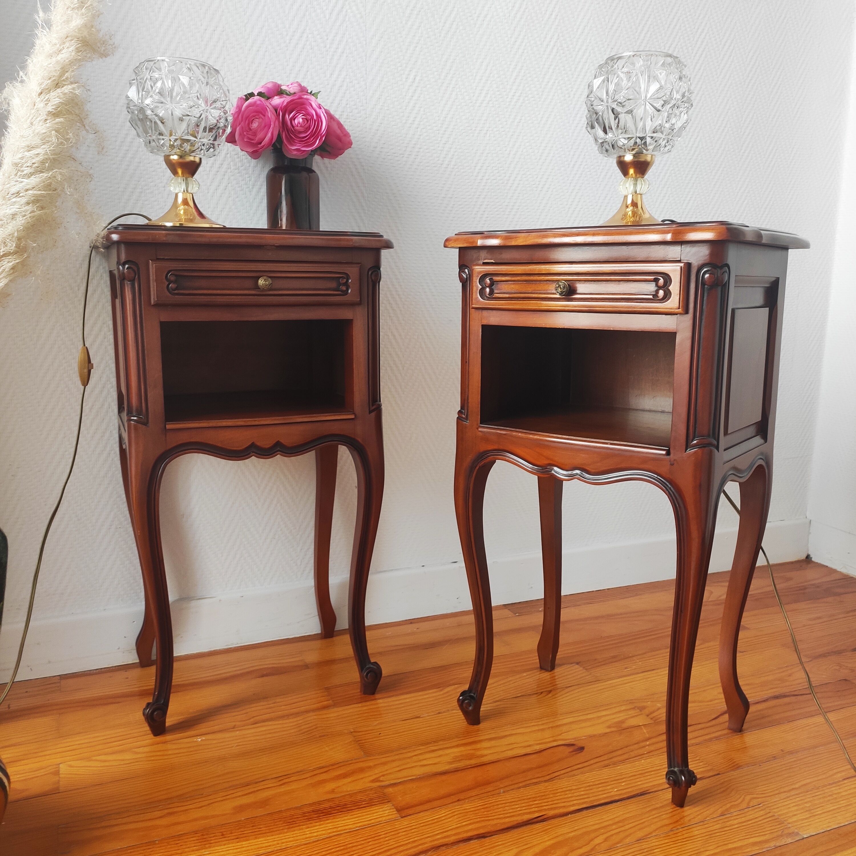 Pair of stylish bedside tables