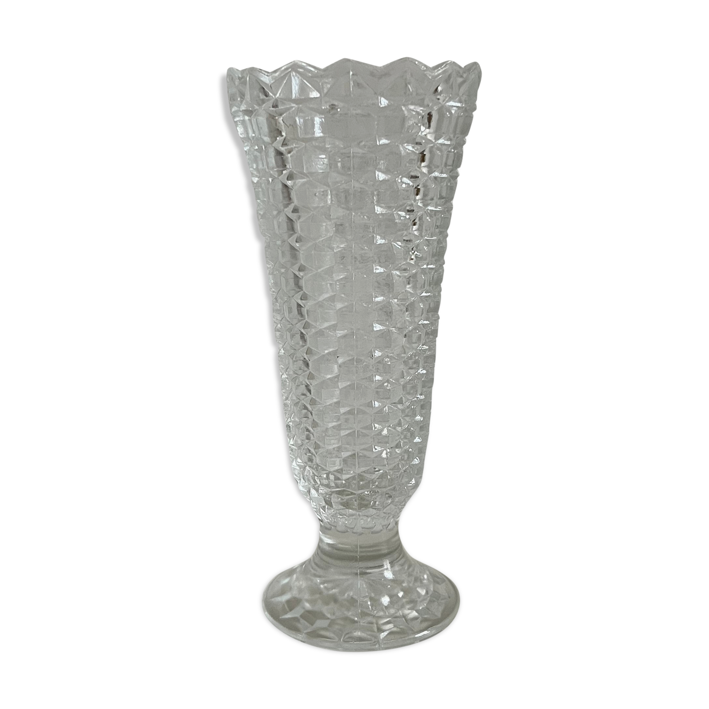 Vase en verre ciselé