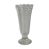 Chiseled glass vase