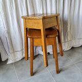 Paire de tabourets de ferme anciens