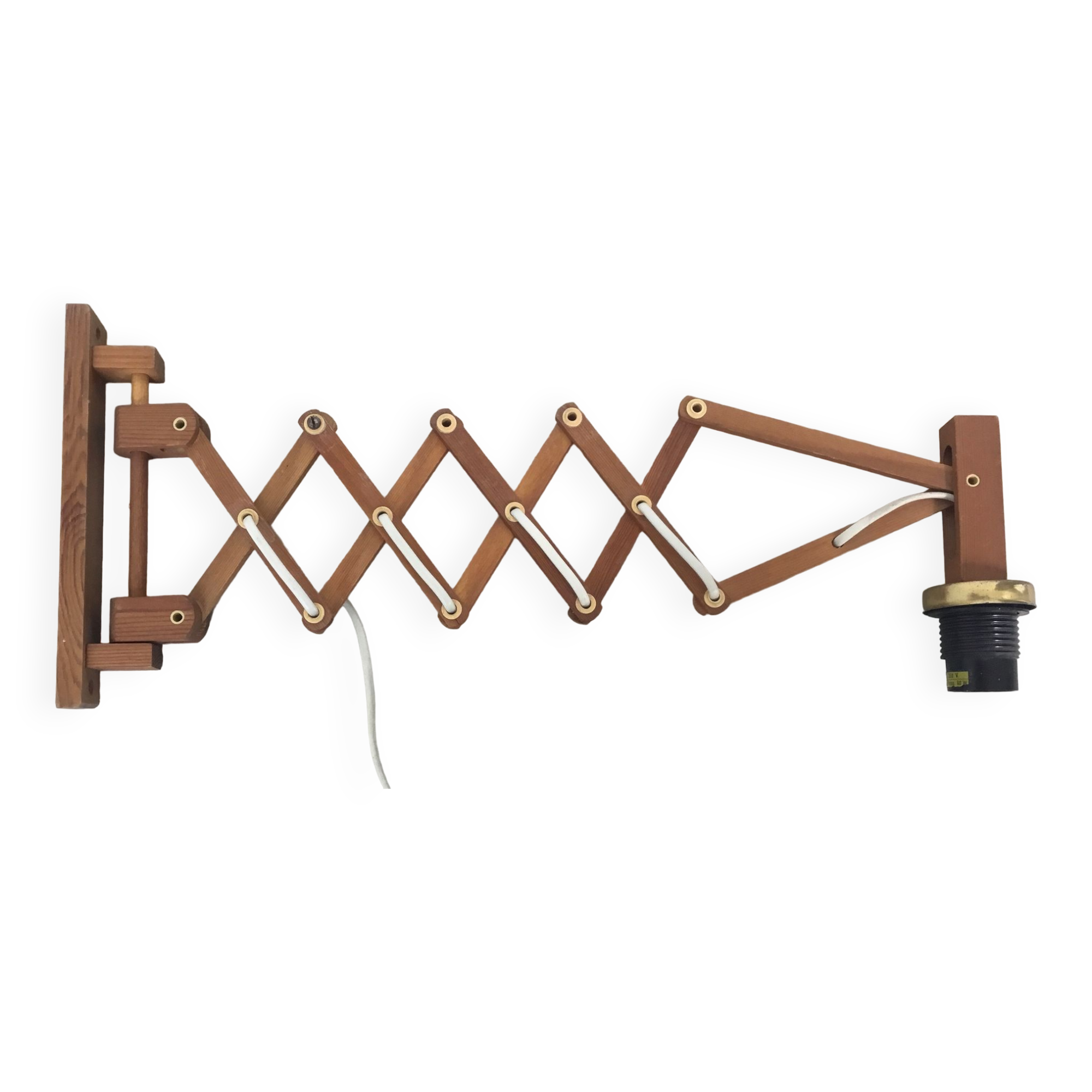 Applique accordéon en bois vintage 1960