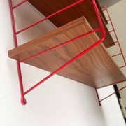 Étagère Teck Style Cordon Rouge Moderne Milieu du Siècle, Années 1960