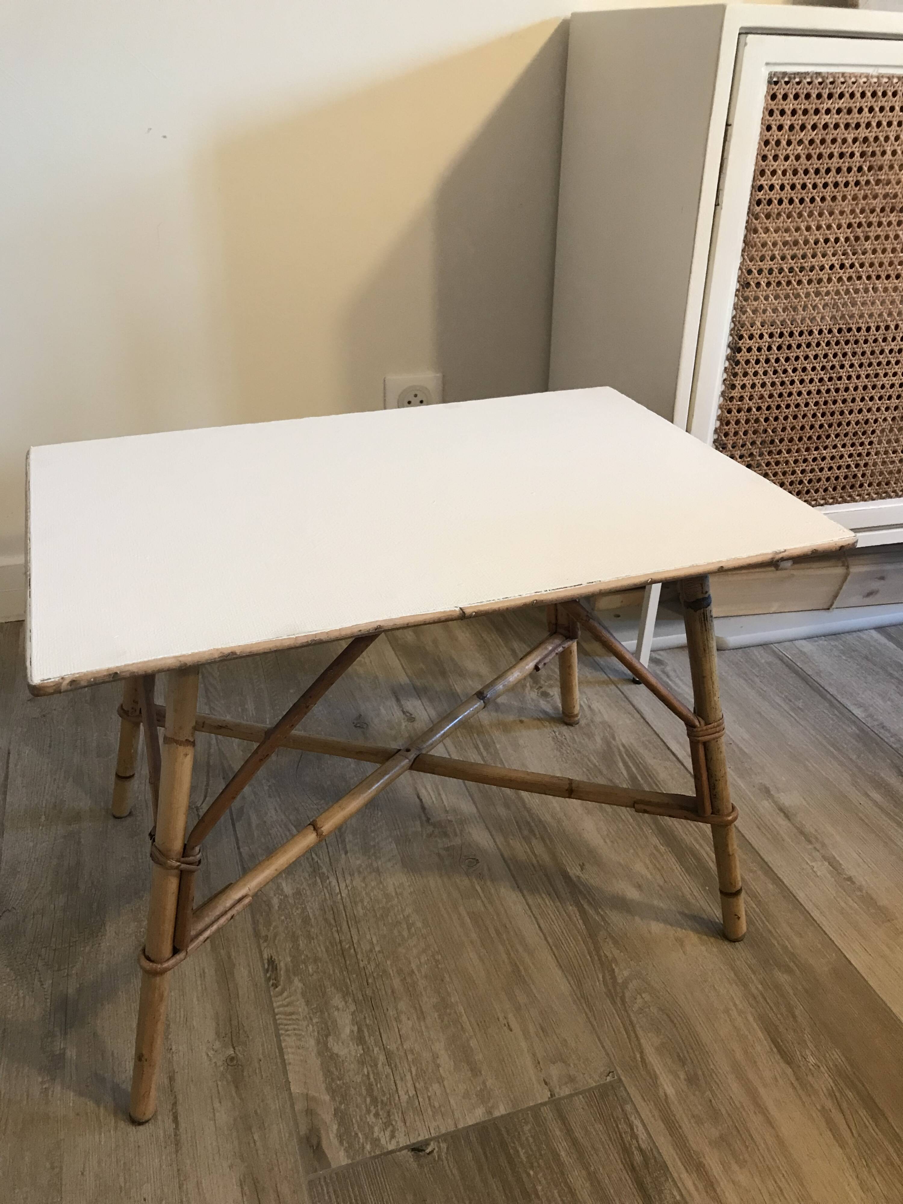 Vintage rattan/wicker table